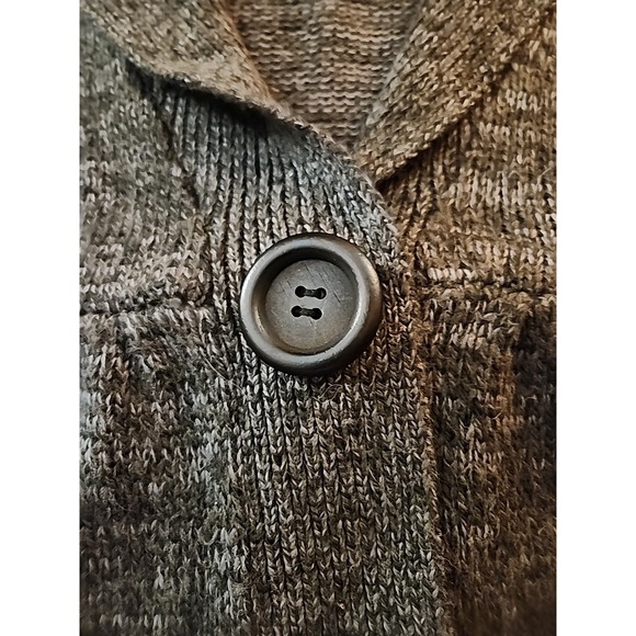 Kenji Peplum Cardigan Classic Feminine Gray‎ Heather Button Tab Sweater Womens L - Picture 4 of 13